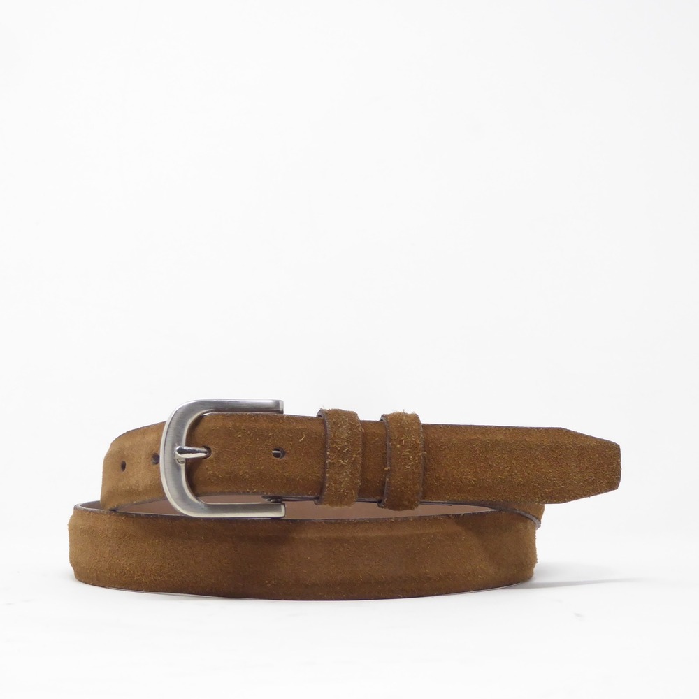 Thursday Boot Co Mens Suede Waist Belt Brown Leather Casual Silver Buckle 40
